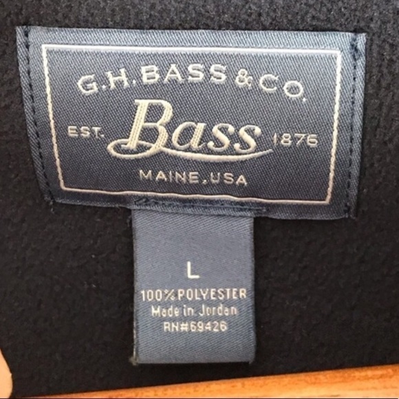 G.H. Bass & Co. quarter zip fleece pullover Men’s Large athletic athleisure - Picture 5 of 7